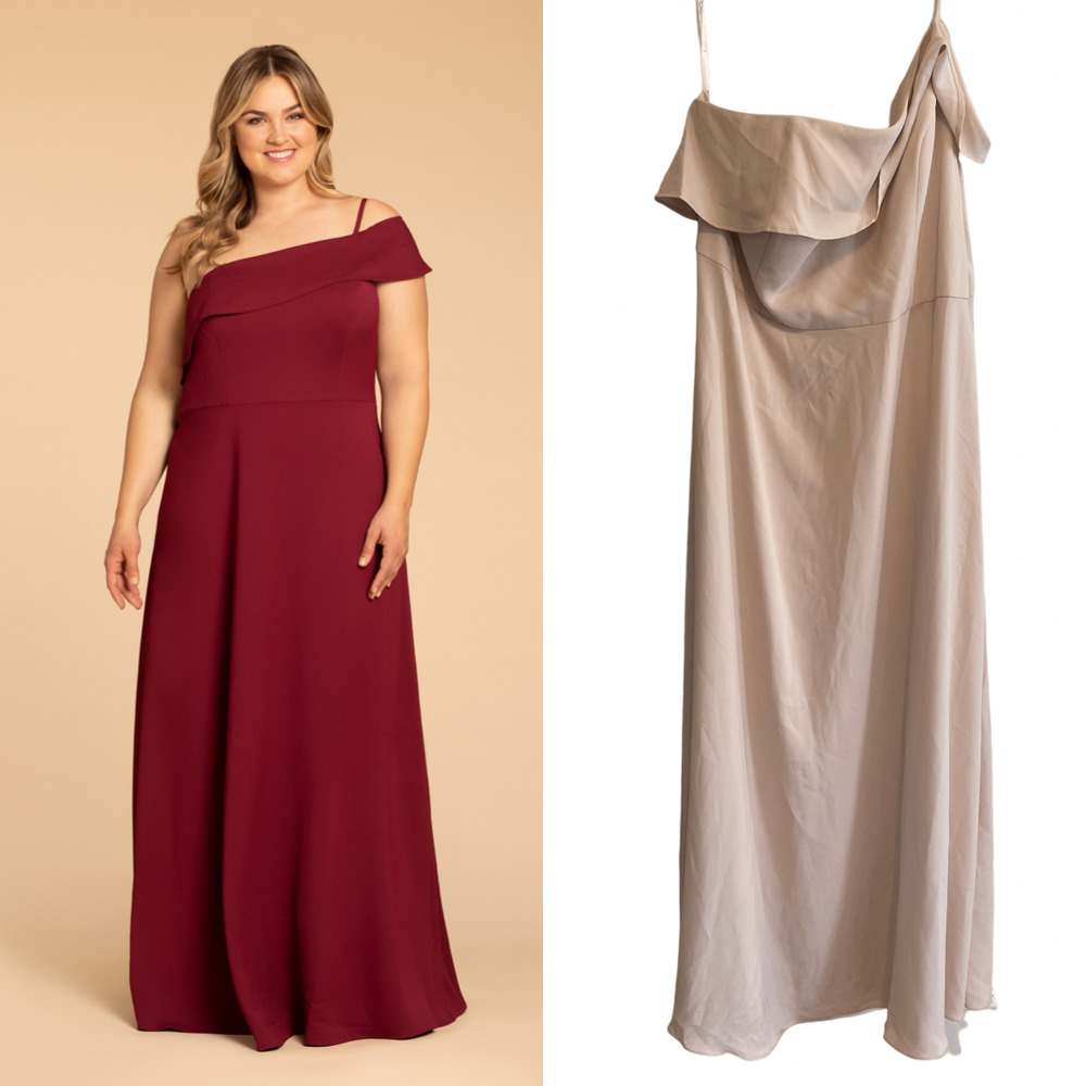 Hayley Paige Occasions Bridesmaids Dress Style W914 Cashmere Size 22 NEW